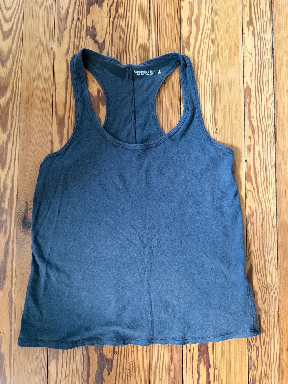 Abercrombie Soft A&F Dark Gray Racerback Tank Top S